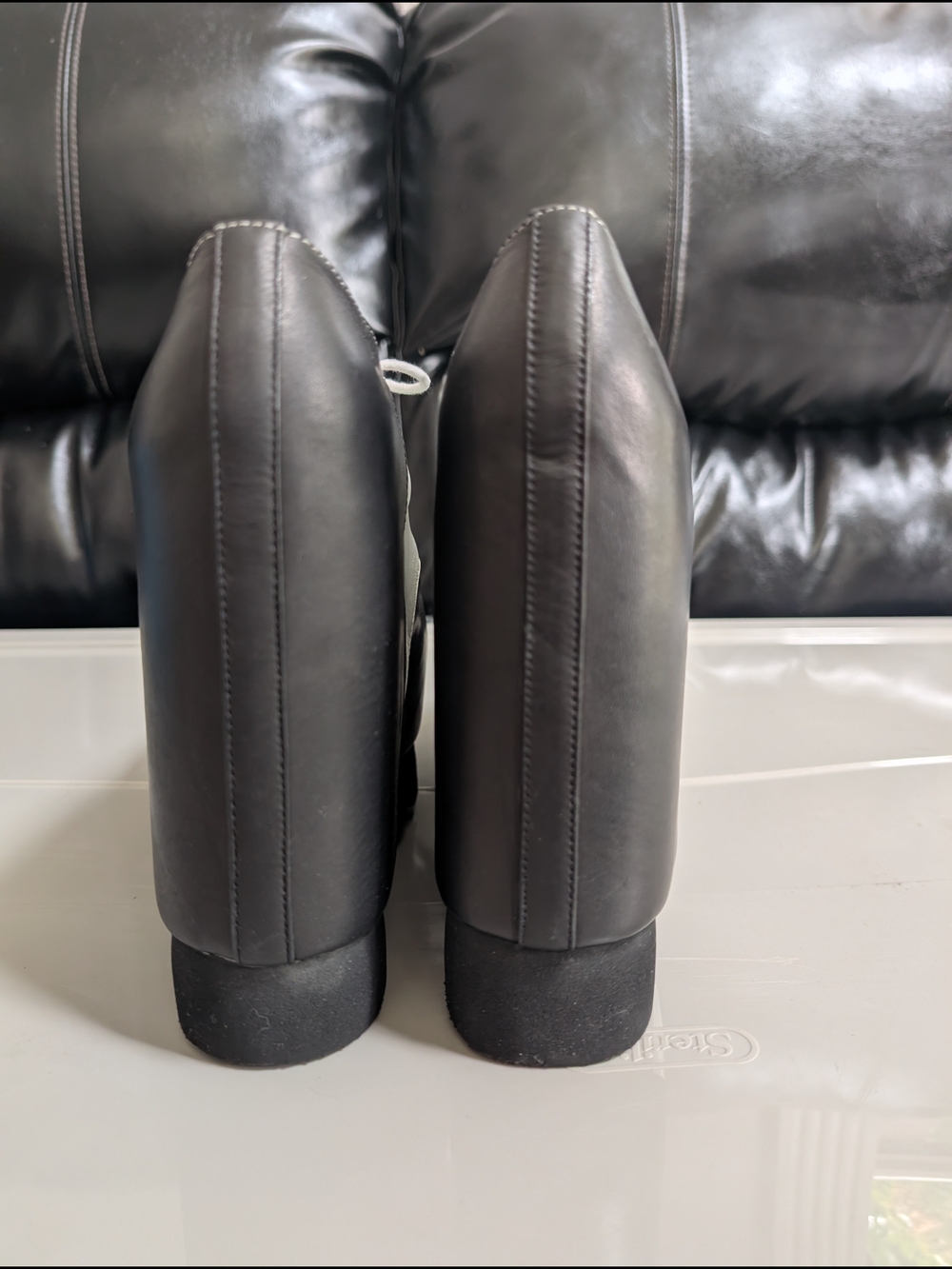 Jeffrey Campbell Handmade Ibiza Last Black & White Leather Platform Oxfords Sz 8 - Picture 11 of 12